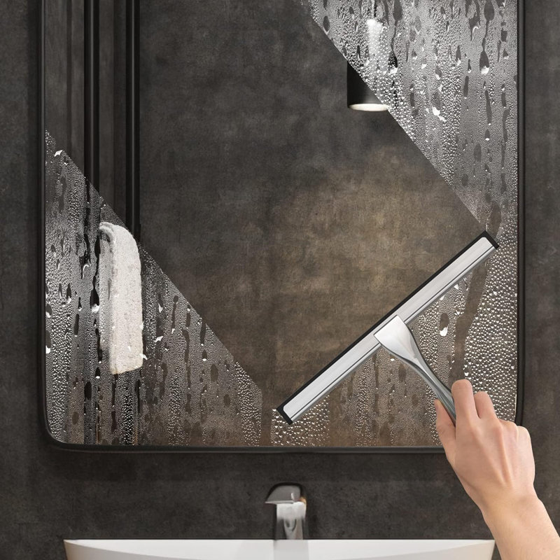 Raclette de douche en acier inoxydable Adaley, Argent