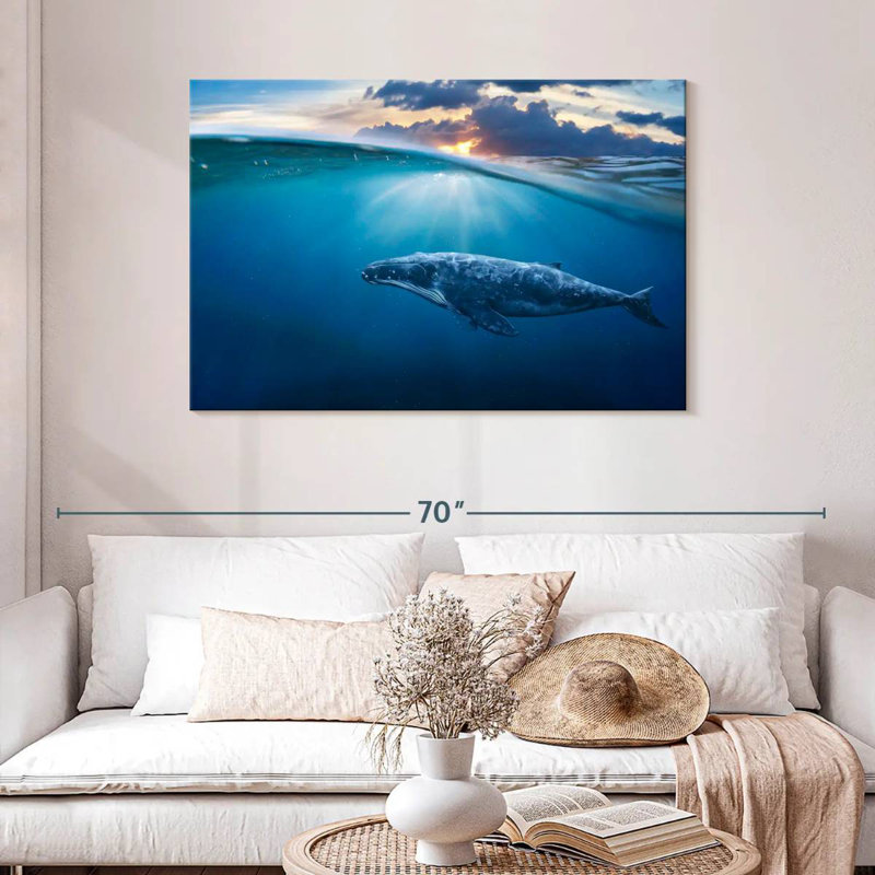 Aletra Whale Underwater, 30" H x 45" W
