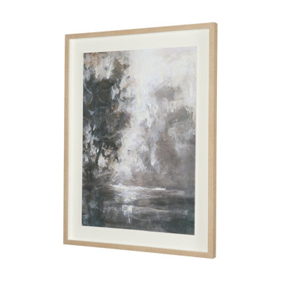 Waldean Whispers II By Studio Hand-Embellished Textured Framed Artwork Matted Under Glass