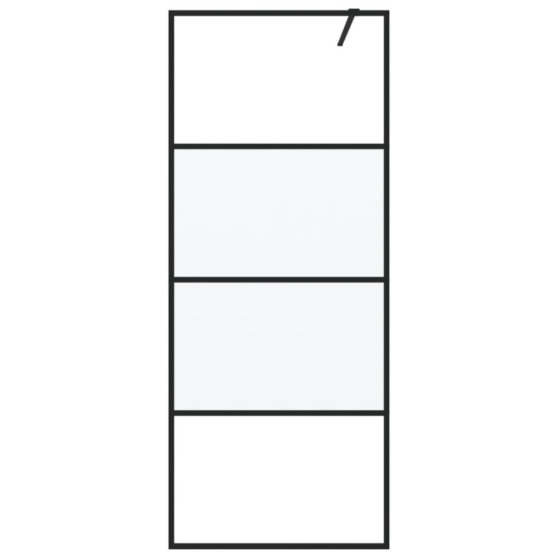 Waring 195mm H Slab Semi-Frameless Tub Door with Clear Glass, 80 x 195cm