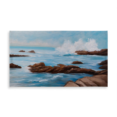 Seaside Wave Coastal Blue Sea Tablecloth | Indoor/Outdoor Decor
