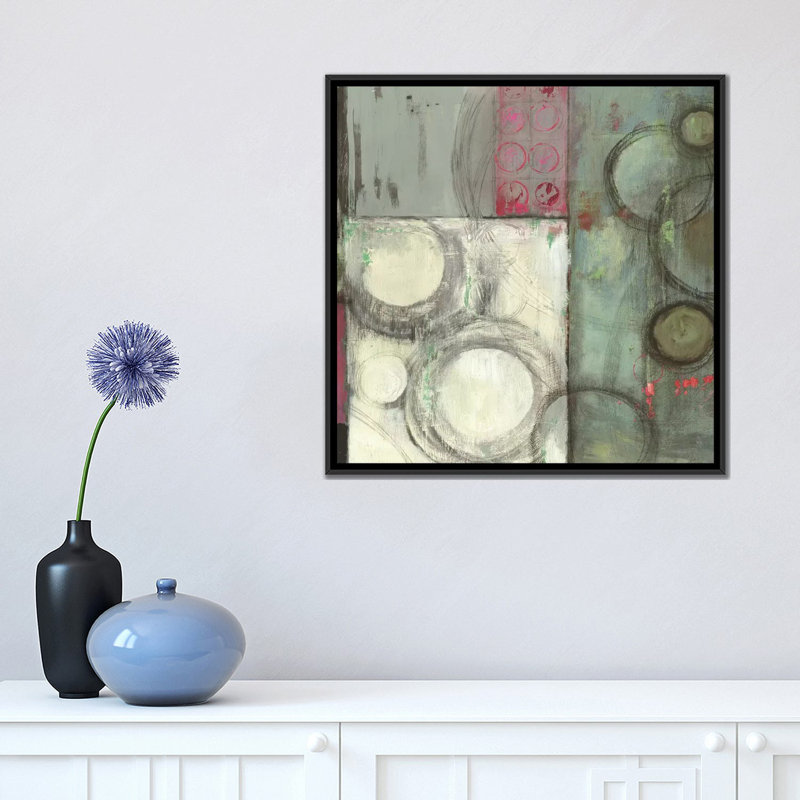«Gray in Motion», reproduction sur toile, H 18 po x l 18 po x P 1,5 po, Toile avec cadre noir, Pas de tapis