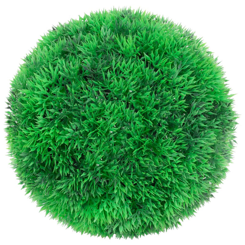 Green Plastic Boxwood Topiary with Lights for Outdoor Use
