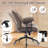 Ergonomic Leather Office Chair with Rocking Function, 360° Swivel, and Scratch-Resistant Upholstery – Retro Tufted Design, High-Back Desk Chair for Home Office, Gaming, or Study-1351628714