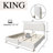 Modern Boucle Upholstered Bed with Adjustable Curved Headboard-372263199-372263194