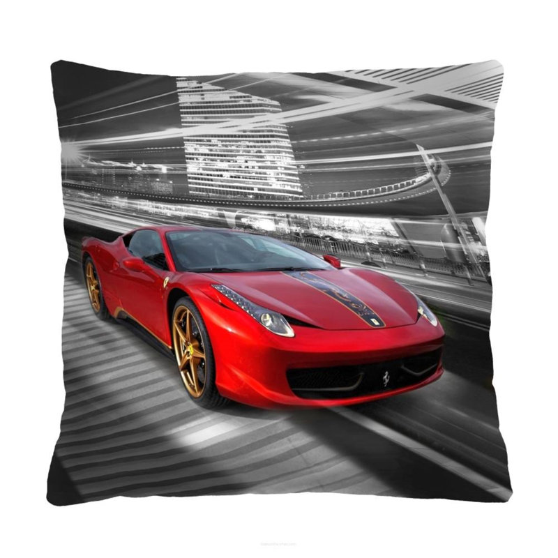 "Ferrari" cushion, black, 40 x 40cm
