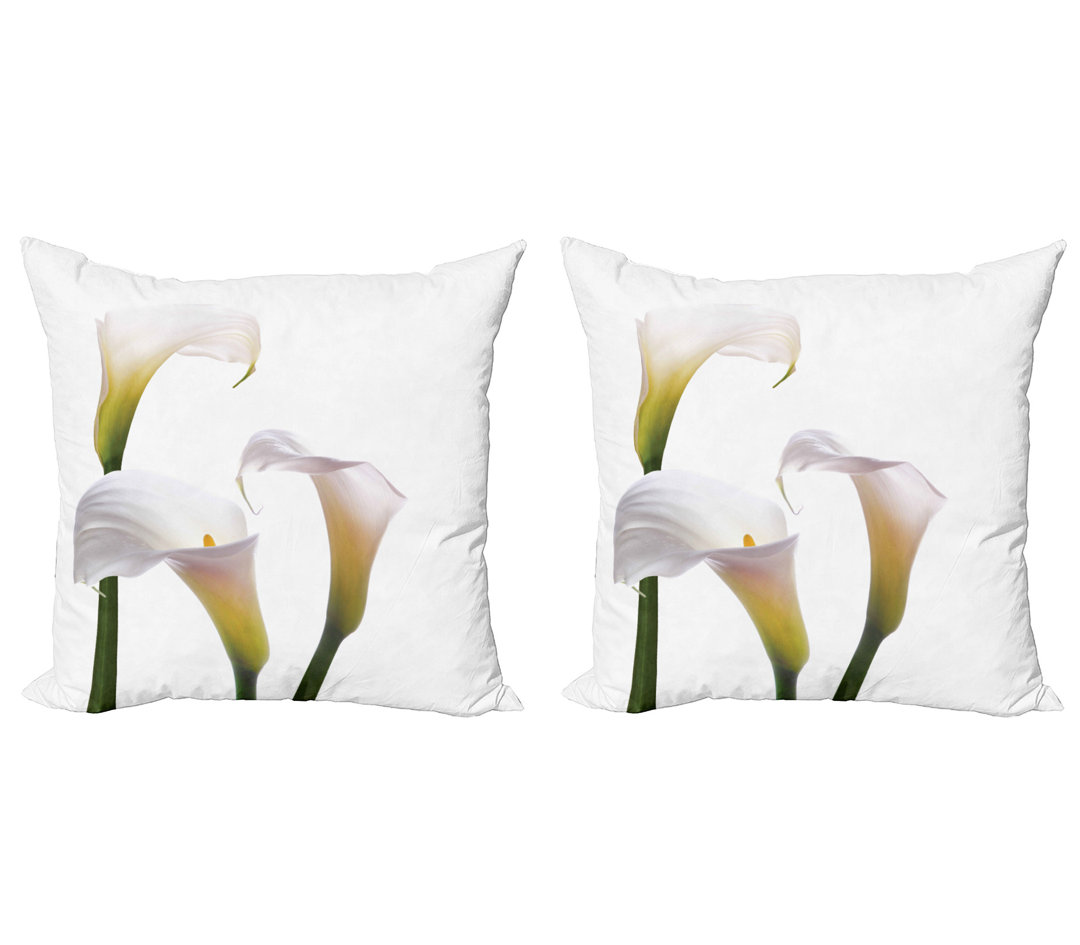 Dekokissen Kissenbezug, Calla-Lilien Romantische, Blume, Grün Weiß Gelb