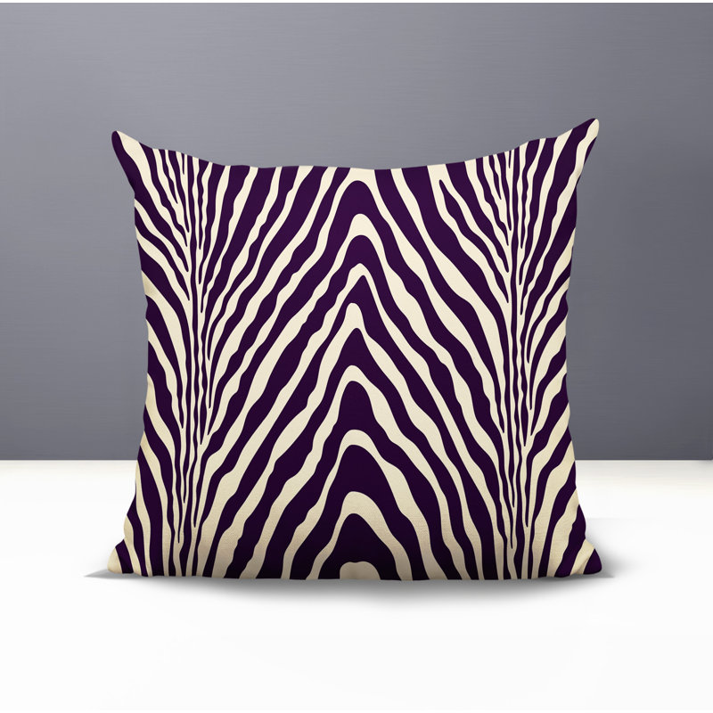 Oreiller carré réversible intérieur / extérieur Gilda, Mauve, Carré 17 po
