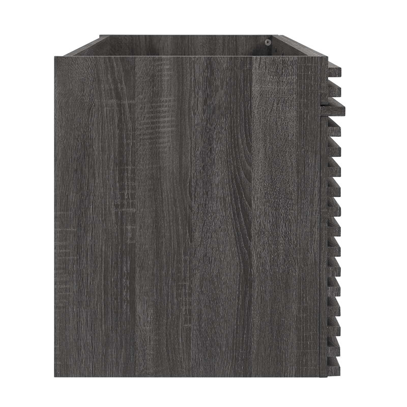 Charcoal 48" Wall-Mount Single Sink Bathroom Vanity Cabinet