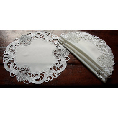 Ossett Lace Embroidered Cutwork Doilie