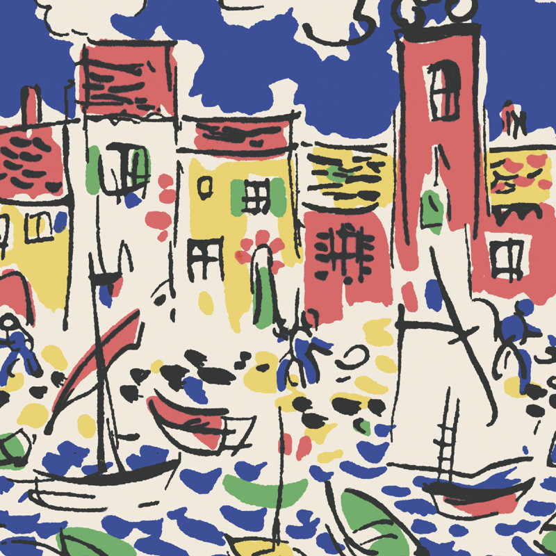 St.Tropez Wallpaper Roll, Deep Blue