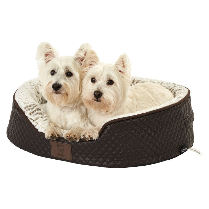 Avienda Geometric Orthopedic Polyester Pet Bed, Large (85cm W x 63cm D x 17cm H)