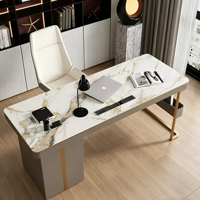 Bureau italien de luxe moderne italien, H 29,53 po x l 62,99 po x P 27,56 po