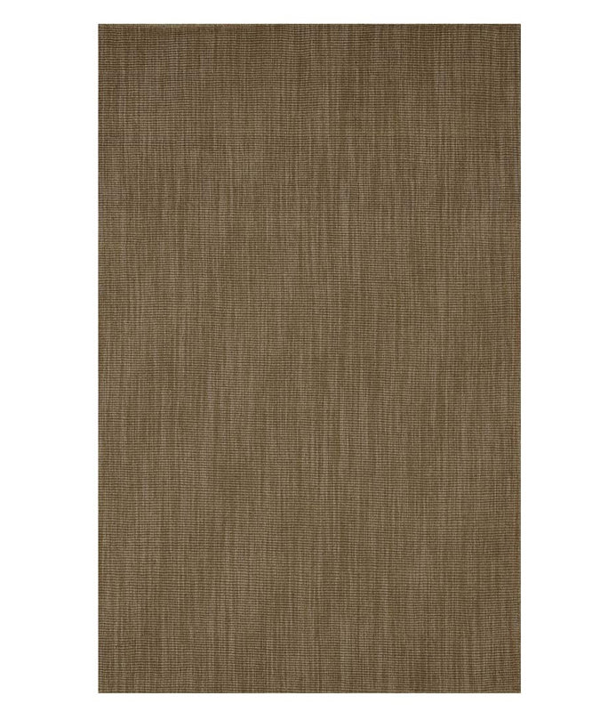 Mocha Hand-Tufted Wool Fire-Resistant Hearth Rug