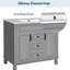 Meuble de rangement de salle de bain 36 po L x 18 po P avec lavabo en céramique intégré