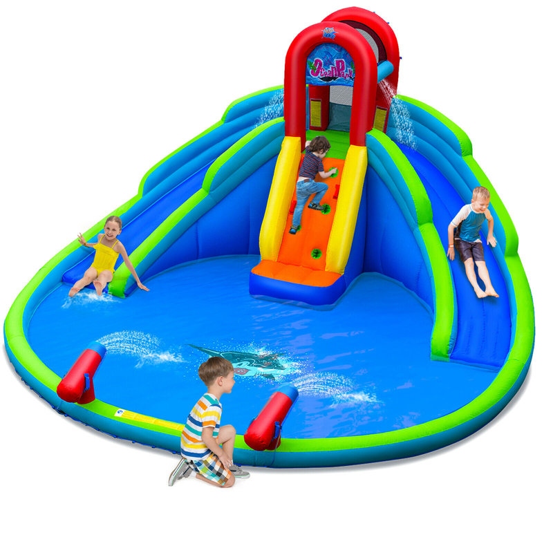 Jeu gonflable 18 'x 17,5' avec glissade d'eau