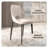 Newsom Modern Curved Open-Back Upholstered Dining Chair with Sturdy Iron Metal Legs, Heavy-Duty 440 lb. Weight Capacity - Perfect for Dining Room, Kitchen, or Vanity-30999662-30984026