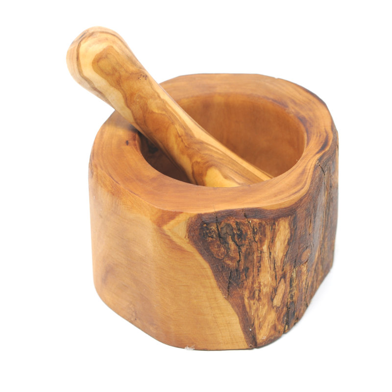 Wood Mortar And Pestle Set