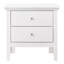Table de chevet 2 tiroirs Primo, blanc-1811785710