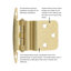 Surmatelas à fixation en surface variable, cadre frontal encastré de 3/8 po - Laiton poli - Charnières de porte d'armoire (ensemble de 10)-9114238-124945307