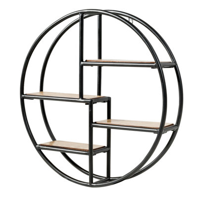 4 Piece Circle Floating Shelf