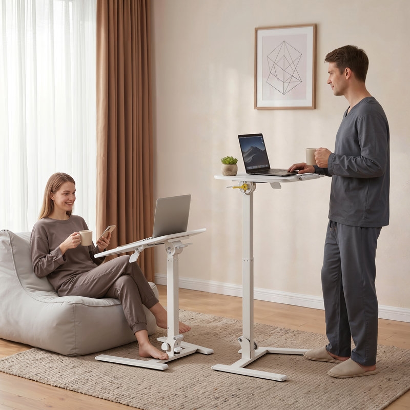 Standing Desk, 109cm H x 65cm W x 48cm D, White