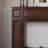 Walnut Solid Wood Freestanding Fireplace-1746357636