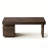 Minimalist Large Office Desk with Side Drawer Cabinet-1510400738