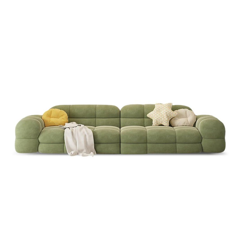 Green 100% Polyester Modular Sofa cushion couch