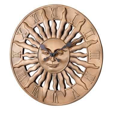 Sunrise Outdoor Resin Wall Clock, C4860