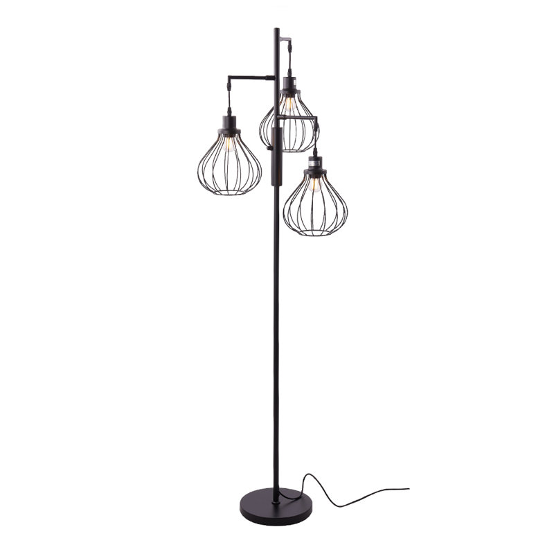 160cm Polished Torchiere Floor Lamp with USB and Outlet
