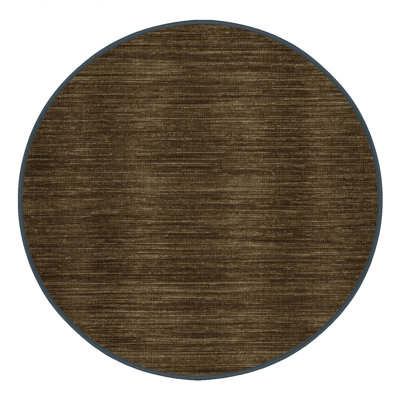 Tapis brun uni lavable à la machine