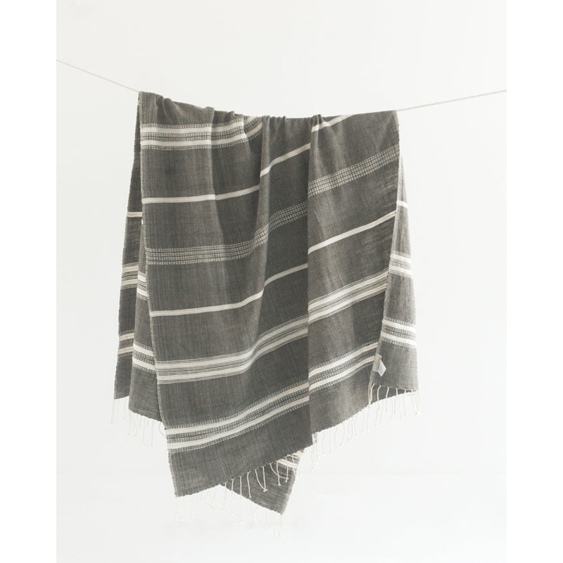 Serviette de bain en coton Aden, Marron foncé