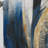 Dargan - Blue And Gold Swirl Abstract IV - Abstract Spirals Curtain - Velvet Room Darkening - 1 panel-466718995