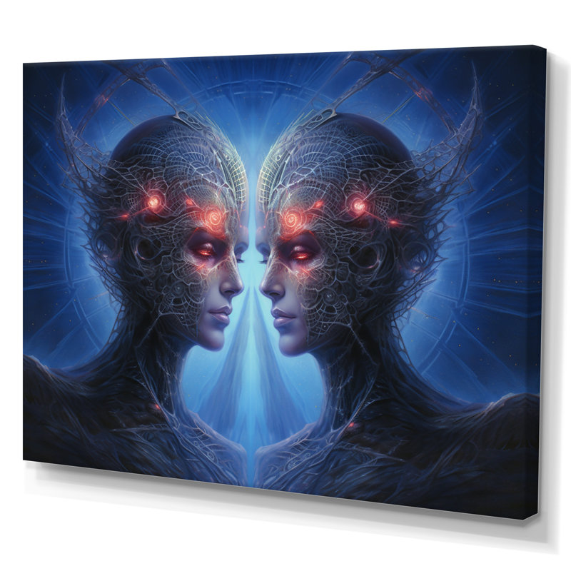 " Clairvoyant Connection Loving Souls ", Wrapped Canvas, 12" H x 20" W