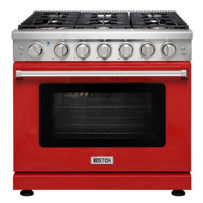 KOSTCH 36" Natural Gas Range 6.0 cu.ft. Freestanding Convection Oven Range Gas Stove
