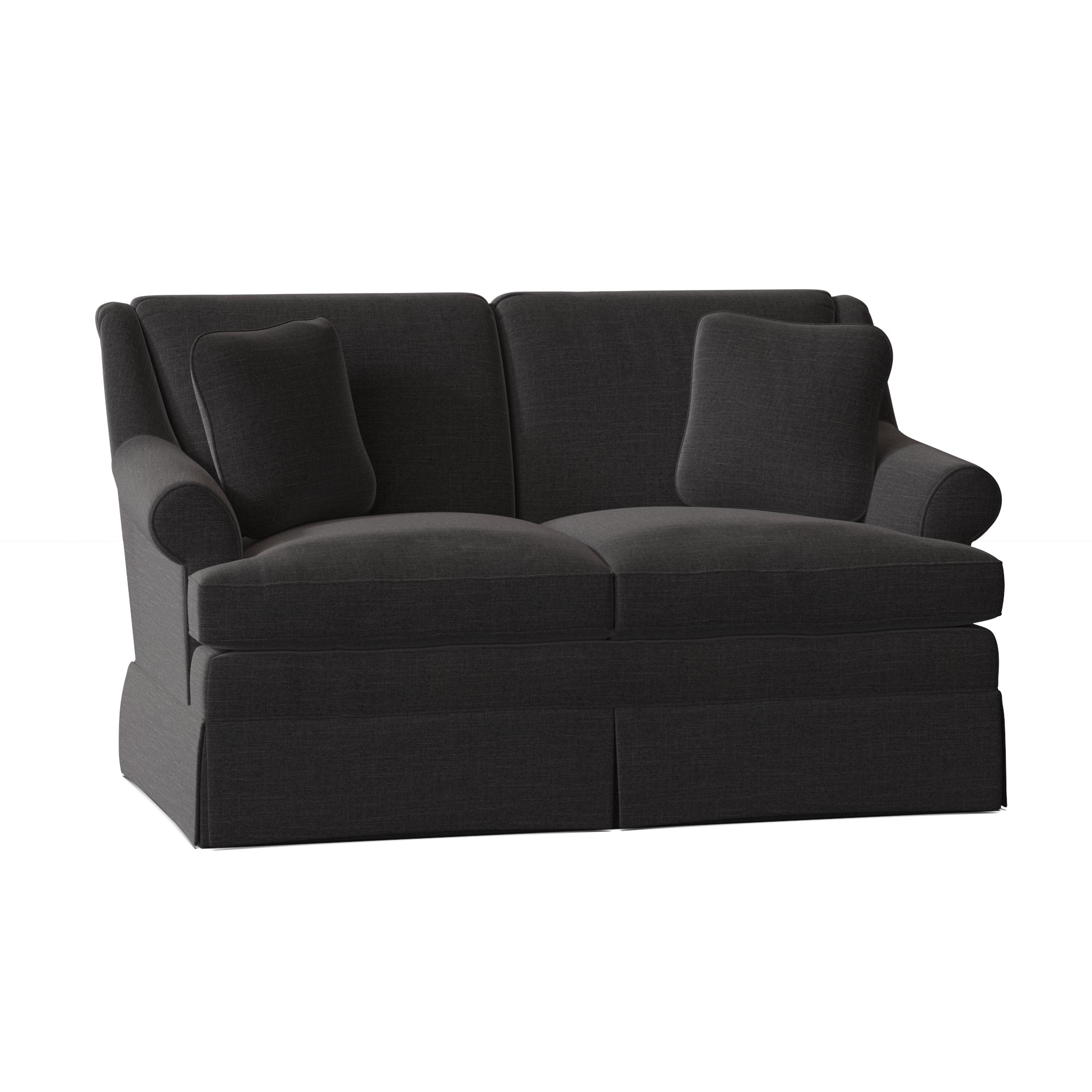 Connor 59'' Upholstered Loveseat, Paradigm 45 Black, No