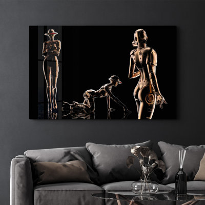 Élégante peinture murale en verre trempé de 13,8 po x 21,7 po | 100% verre trempé, épaisseur: 0,16 pouce | Imprimé UV pour des couleurs éclatantes | Parfait pour la décoration intérieure, le salon et les espaces de bureau