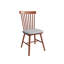 Farmhouse Kitchen Chairs (Pair) - Sturdy Solid Wood Construction With Cushioned Seats, Modern Windsor Back Design- Walnut-1524131464