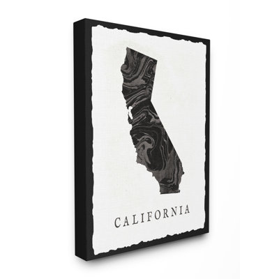 « marbleed paper california state silhouette », impression