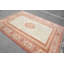 Tapis Boho, tapis turc, tapis rétro, tapis géométrique beige, tapis Oushak, grands tapis de 6,9 x 9,6 pi