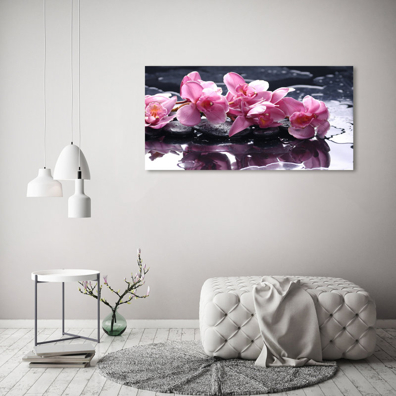 Pink Orchid 1 Piece Wall Art on Canvas