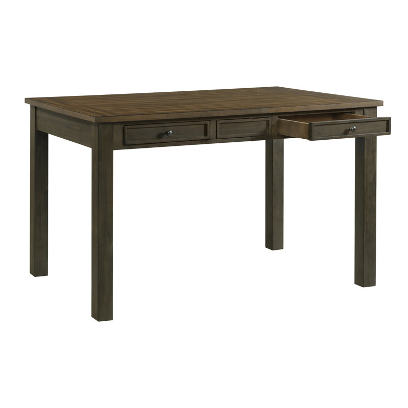Gambrills 6 - Person Counter Height Dining Set, Dark Brown/Dark Brown
