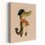 Dapper Crocodile Whimsical Contemporary Alligator Crocodile Wall Art Print 1 Piece Wrapped Canvas Wall Art-1701378776