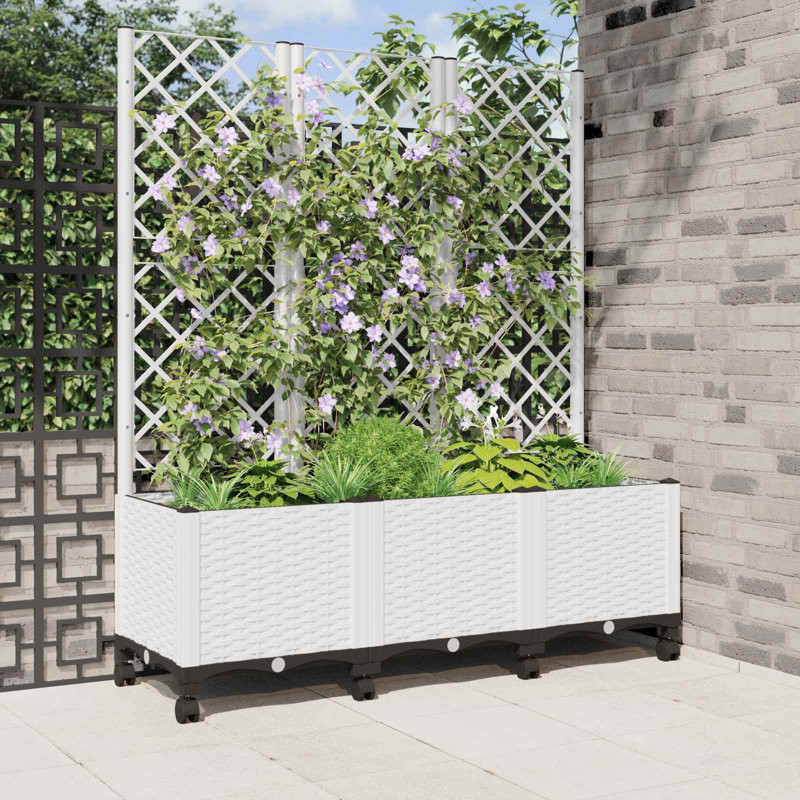 Planter Box, 146cm H x 120cm W x 40cm D, White