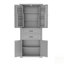 Armoire de rangement spacieuse avec espace multifonctionnel, portes, 2 tiroirs et tablette réglable pour une vie organisée-2038405660