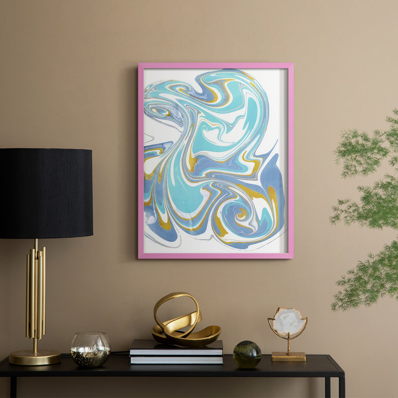 Galaxie VI Framed Print - Solid Wood, Pink, 15" H x 12" W