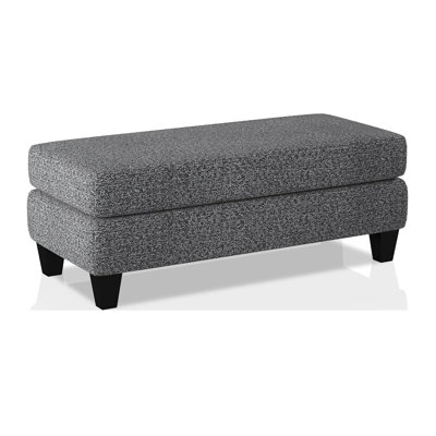 Contemporary Style Ottoman Chenille 1Pc Ottomans Living Room Furniture Plush Seat