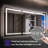 Elevs LED Lighted Inset Mirrored Medicine Cabinet with Magnifiers Front and Back Light-97567213
