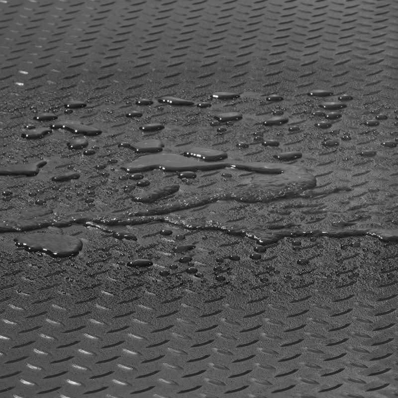 Tapis de garage pour garage 2 rouleaux 14,7 x 3,6 pi Tapis de garage noir en PVC de 2,5 mm d'épaisseur pour sous-voiture